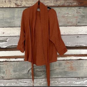 Elizabeth Suzann Artist Smock Top with Asawa Tie Belt